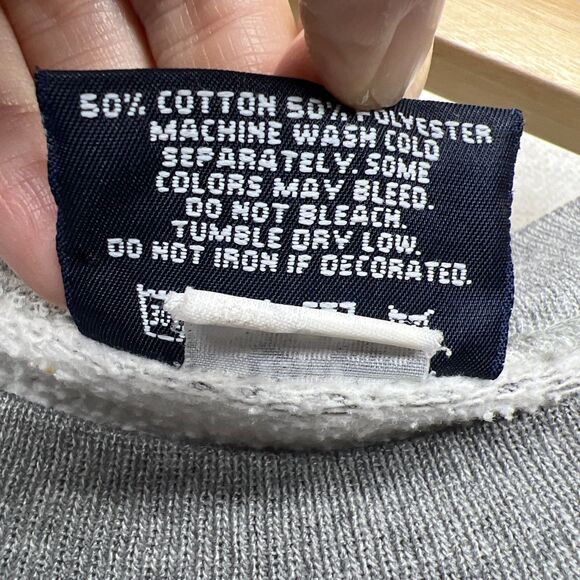 Vintage Cal Poly JanSport Sweatshirt L Gray Alumni San Luis Obispo USA 90s FLAWS - Picture 6 of 16